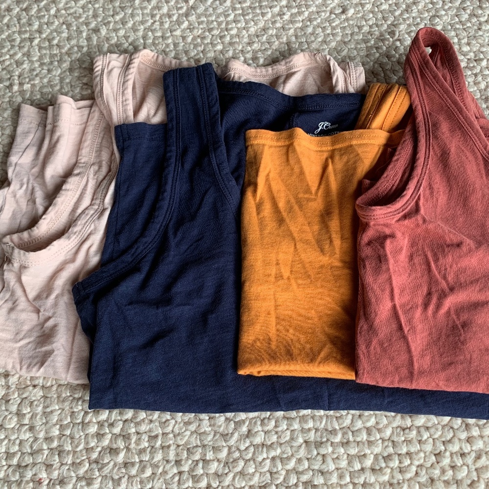 EUC Everlane and J Crew 100% Cotton Tank Tops XS/S